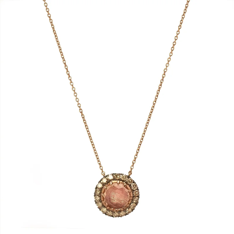 braided gold chain bracelet Caprice Round Solitaire Necklace - Ballet