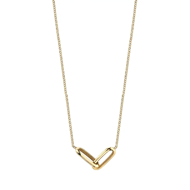 unique moon phase ring Knife Edge Linked Necklace