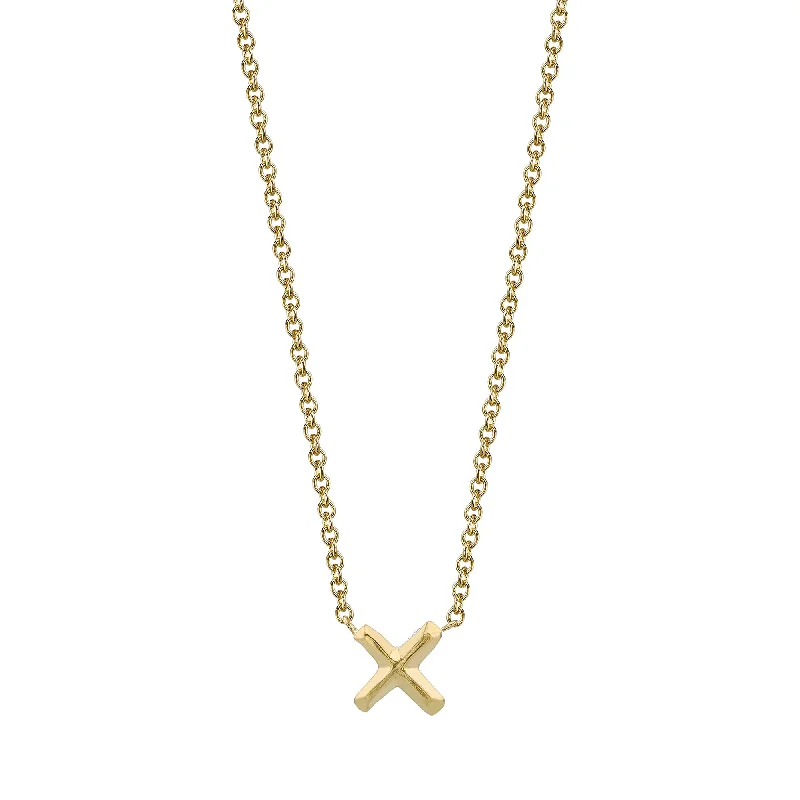 rose quartz bracelet healing X Necklace - Yellow Gold