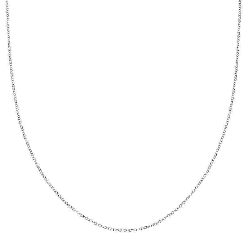 minimalist chain anklet gold 18" Chain - White Gold
