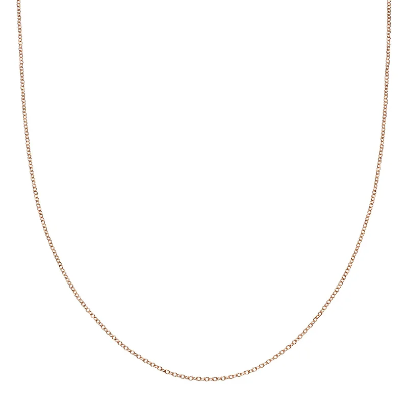 unique wooden bead necklace 32" Chain - Rose Gold