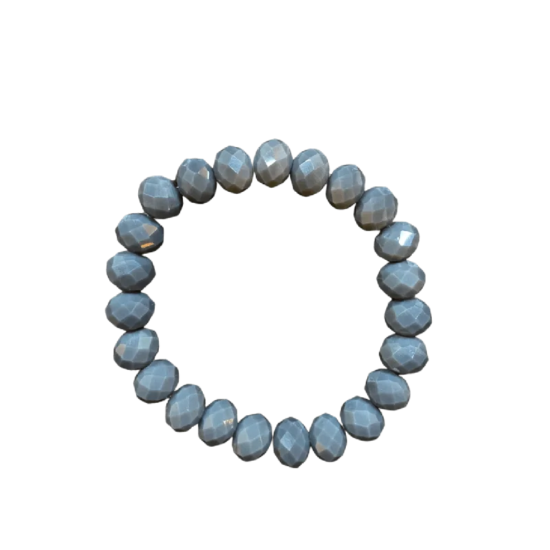 celestial moonstone ring gold Dark Blue Grey Faceted Rondelle 10mm Bracelet
