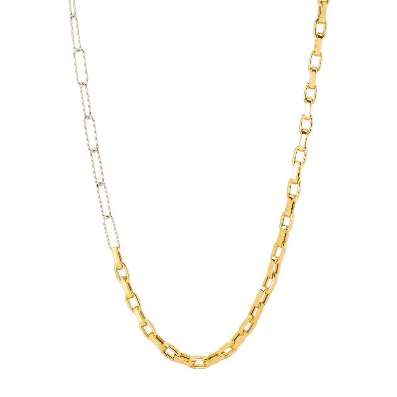 dainty heart charm necklace Classic Duo Chain II - 20"