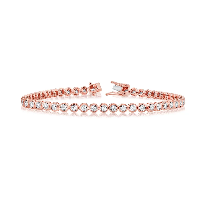 Celtic knot wedding band Miracle Setting Diamond Tennis Bracelet