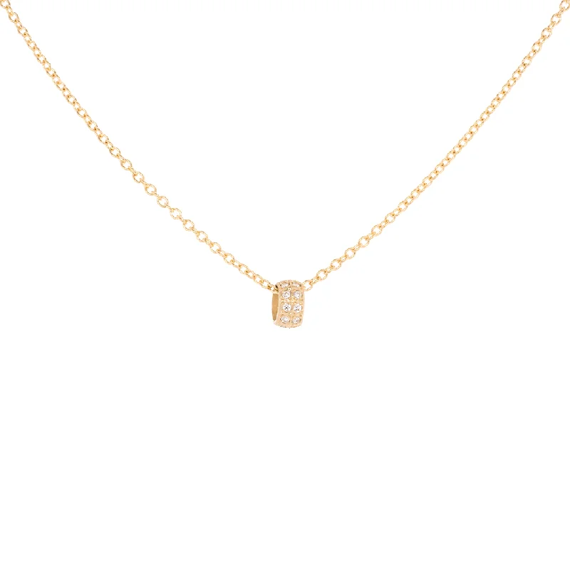 gold charm bracelet with initials Diamond Pave Boulder Bead Necklace