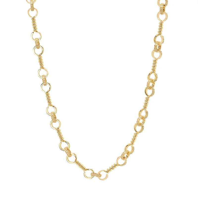 celestial constellation necklace silver Twist Bar Link Chain