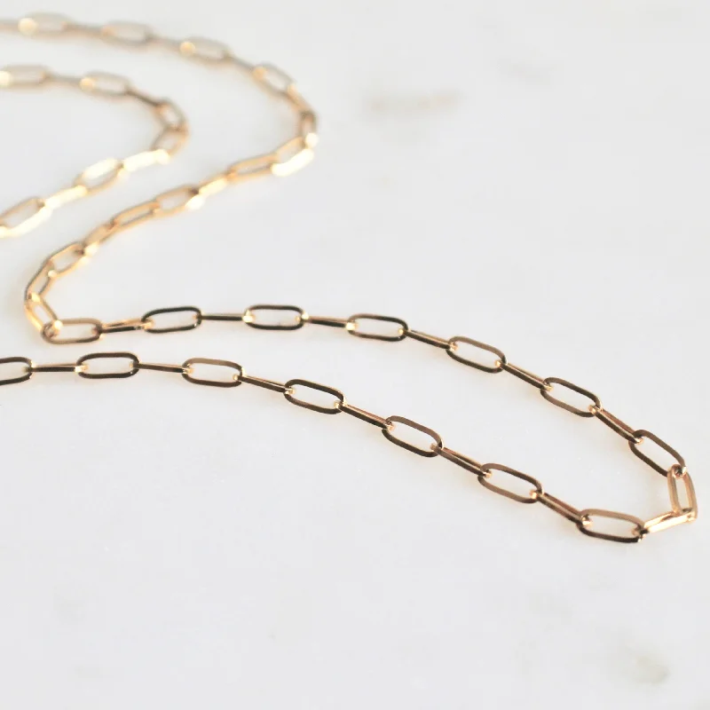 handmade gemstone anklet boho New thin paper clip necklace