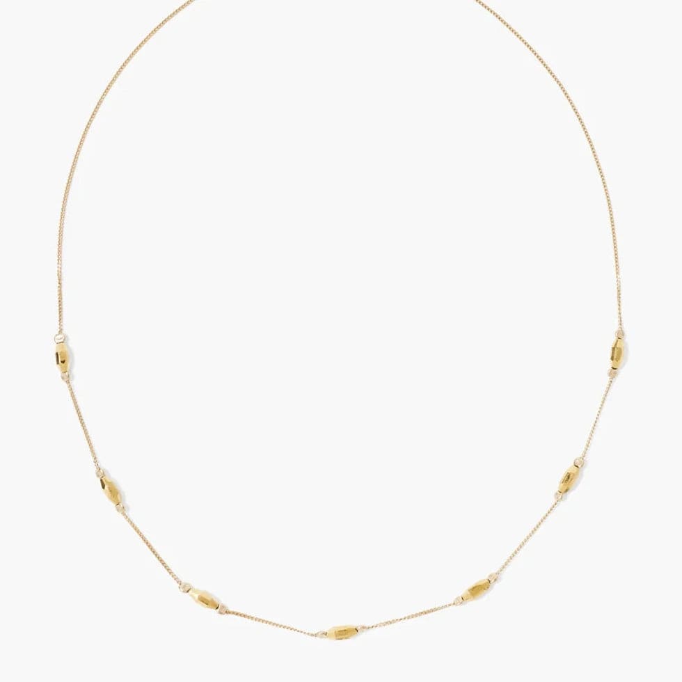 simple gold bar stud earrings Suleyma Necklace Yellow Gold