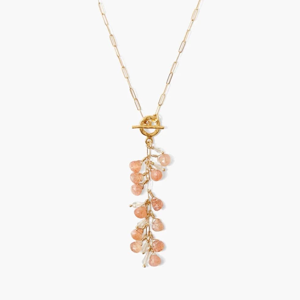 handmade beaded stretch bracelet Pacifica Necklace Sunstone Mix