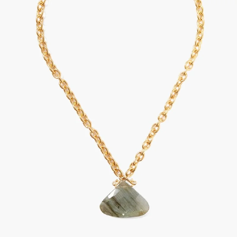 minimalist pearl pendant necklace Labradorite Statement Necklace