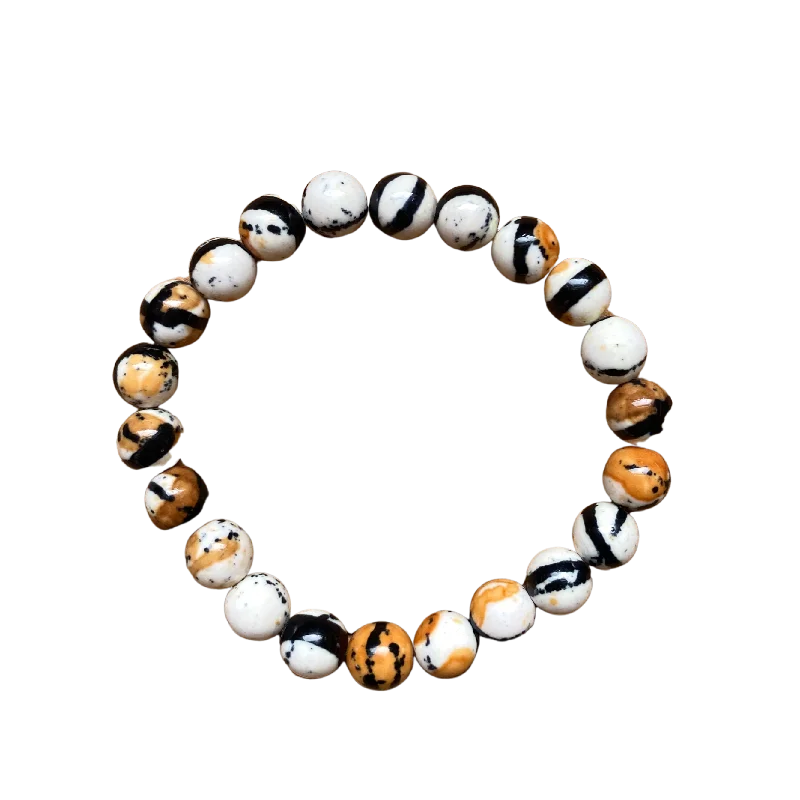 celestial meteor shower earrings Ocelot Jade 8mm Bracelet