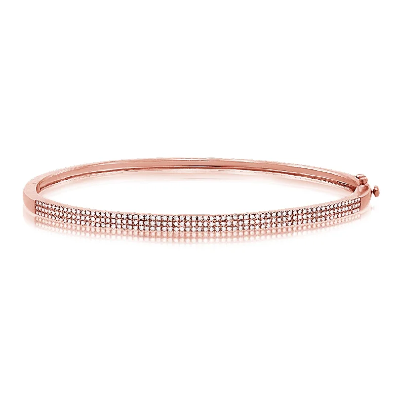 natural crystal pendant necklace OKGs Collection 14K Gold Diamond Bangle Bracelet