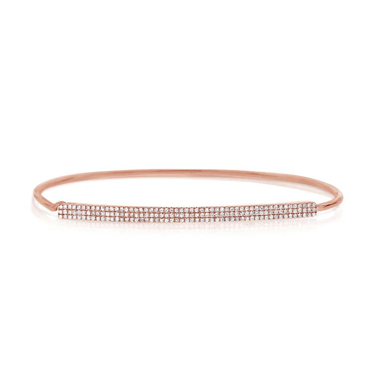 dainty rose gold anklet OKGs Collection Diamond Bangle Bracelet made in 14K Gold