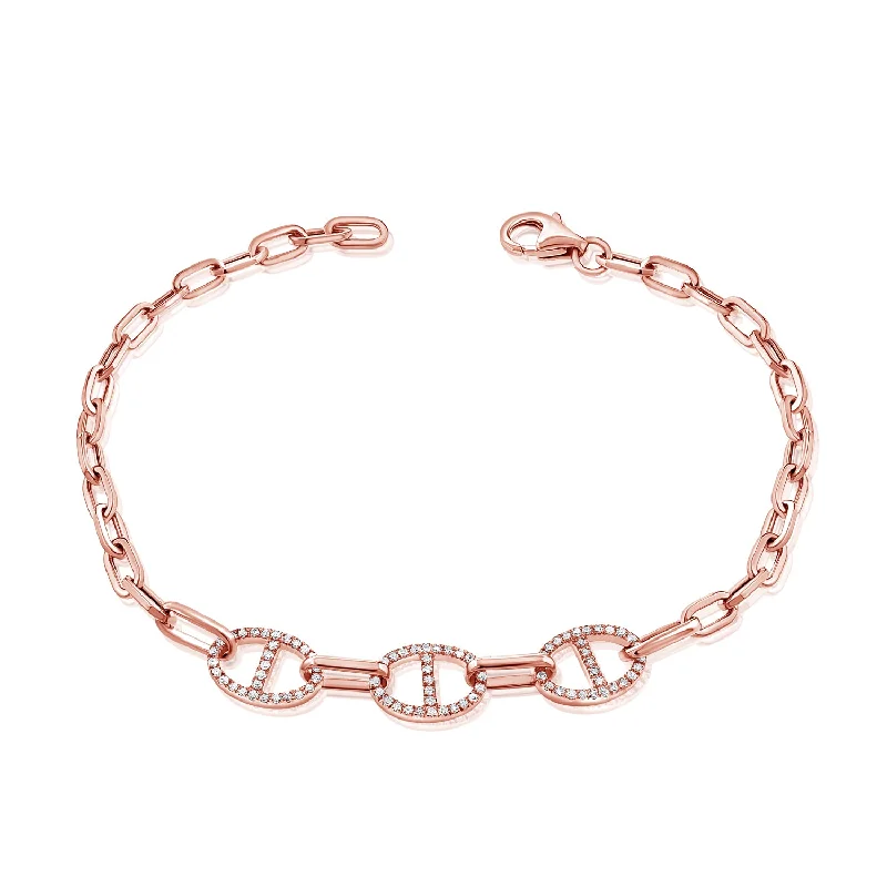 unique tribal silver ring OKGs Collection Diamond Link Bracelet