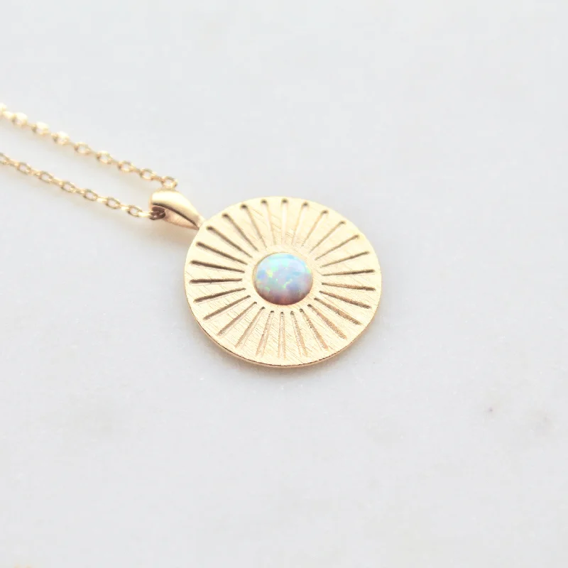 infinity knot wedding band Opal stone disc dainty necklace
