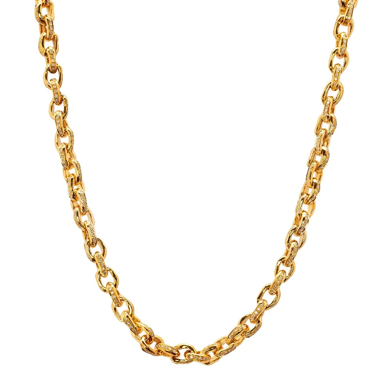 sterling silver lotus ring Chain Row 5 Diamond Necklace