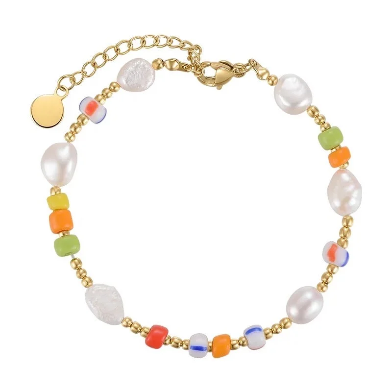 vintage citrine ring Pfeiffer Rainbow Pearl Bracelet