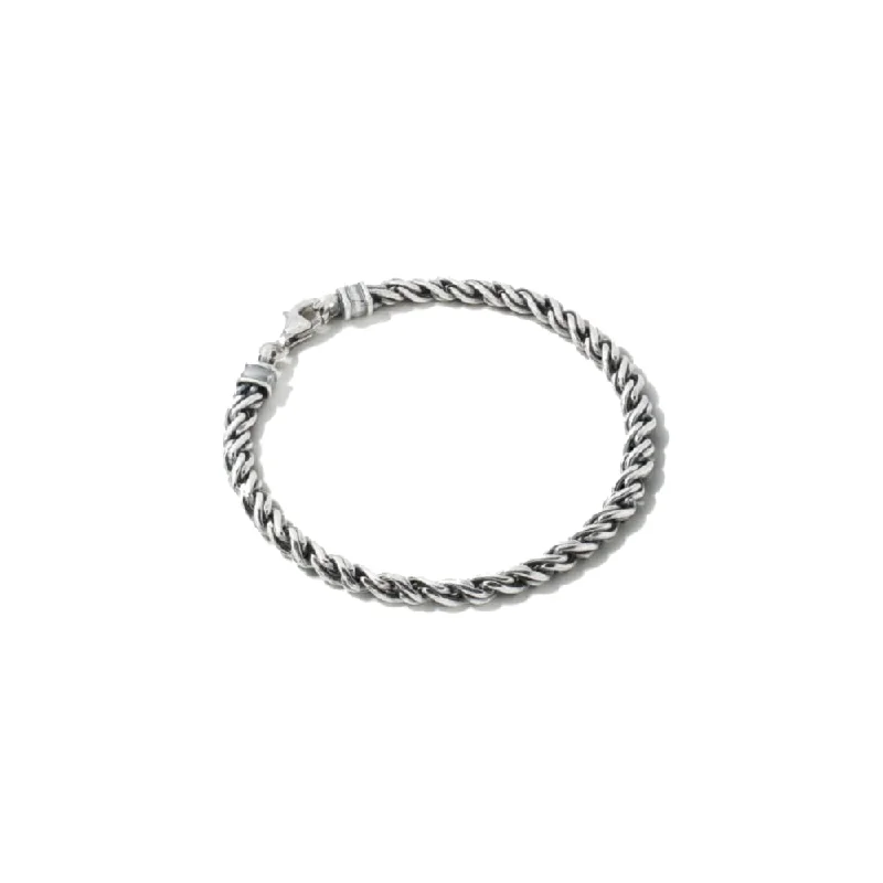 antique silver charm bracelet Scott Bros. Beck Rope Chain Bracelet In Oxidized Sterling Silver