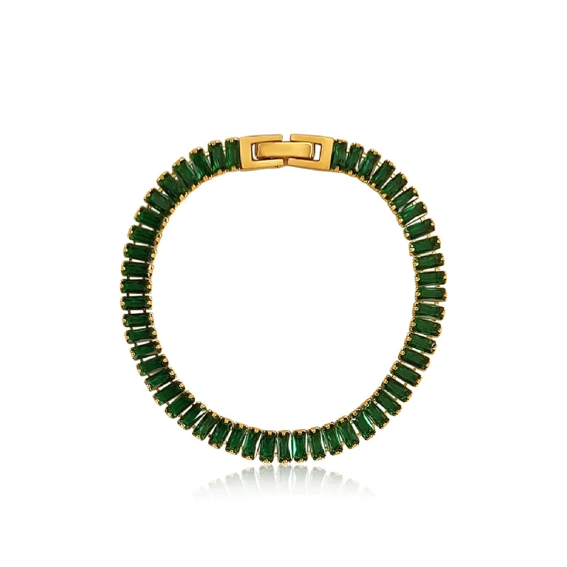 handcrafted beaded bracelet boho Shayna Bracelet- Emerald