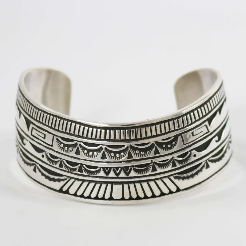 crystal drop earrings elegant Silver Stamped Cuff