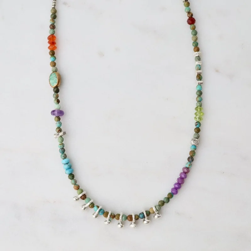 thin gold wedding band women 8 Raindrop Turquoise Round Necklace