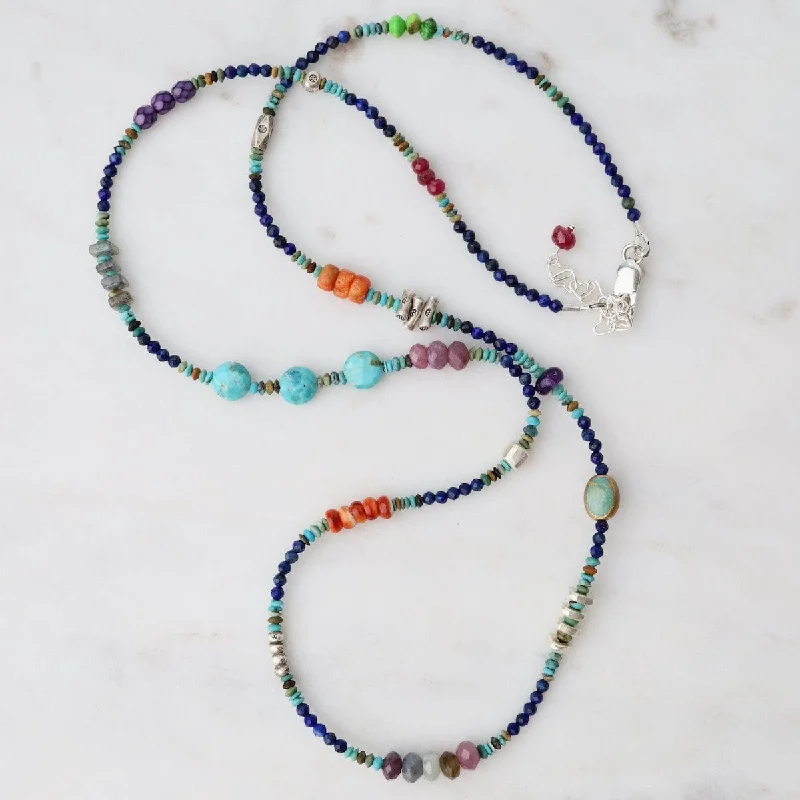 bold statement ring chunky Circus Train Lapis Necklace