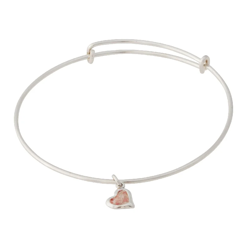 boho gemstone anklet Splash ~ Heart (Small) Bangle