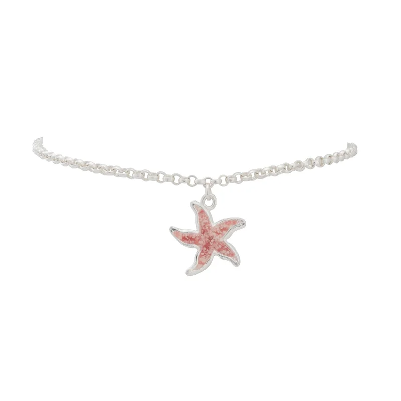 handmade leather ring Friends ~ Starfish (Small) Dangle Bracelet