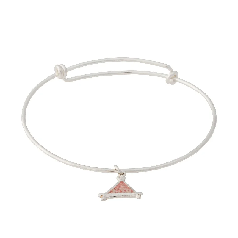 hammered sterling silver band Splash ~ Triangle (Small) Bangle