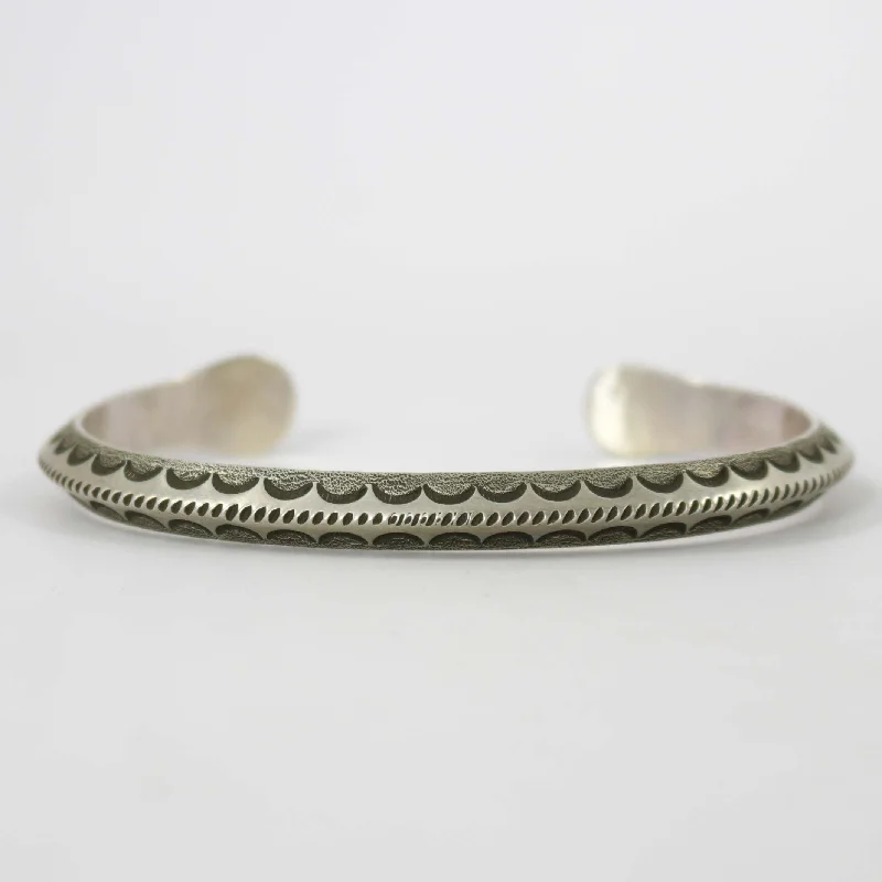 boho gold leaf ring Stamped Silver Cuff