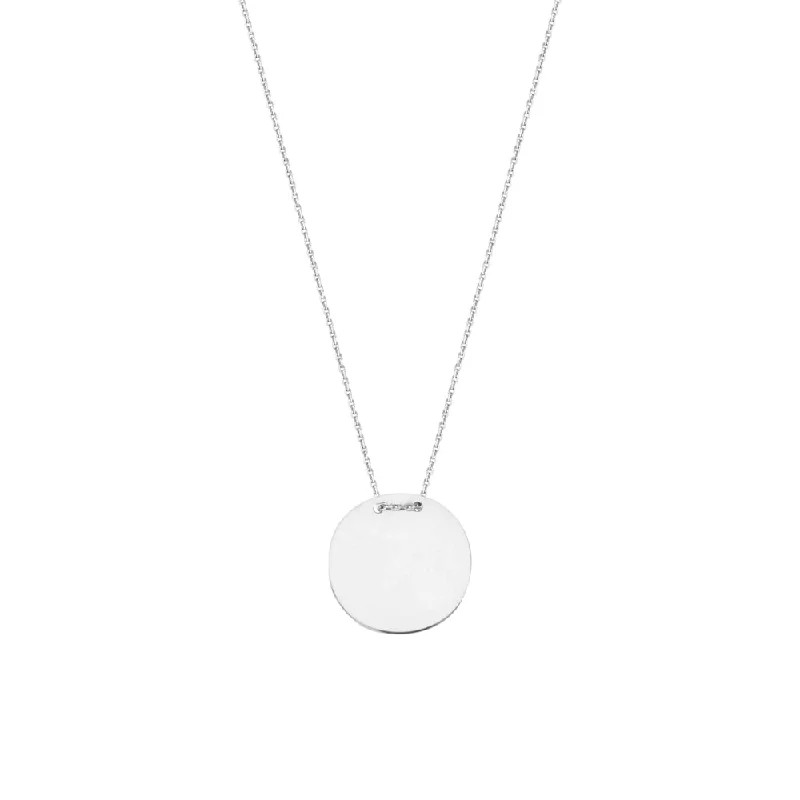 personalized engraved locket Sterling Silver Engravable Round Disc Necklace