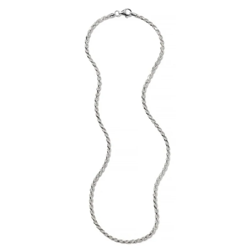 elegant aquamarine drop earrings Sterling Silver 2.7mm Diamond-Cut Rope Chain