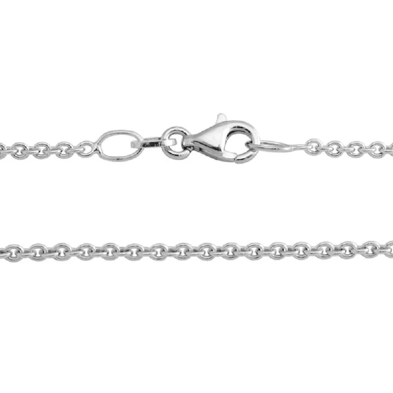adjustable infinity charm bracelet Sterling Silver Cable Chain 18"