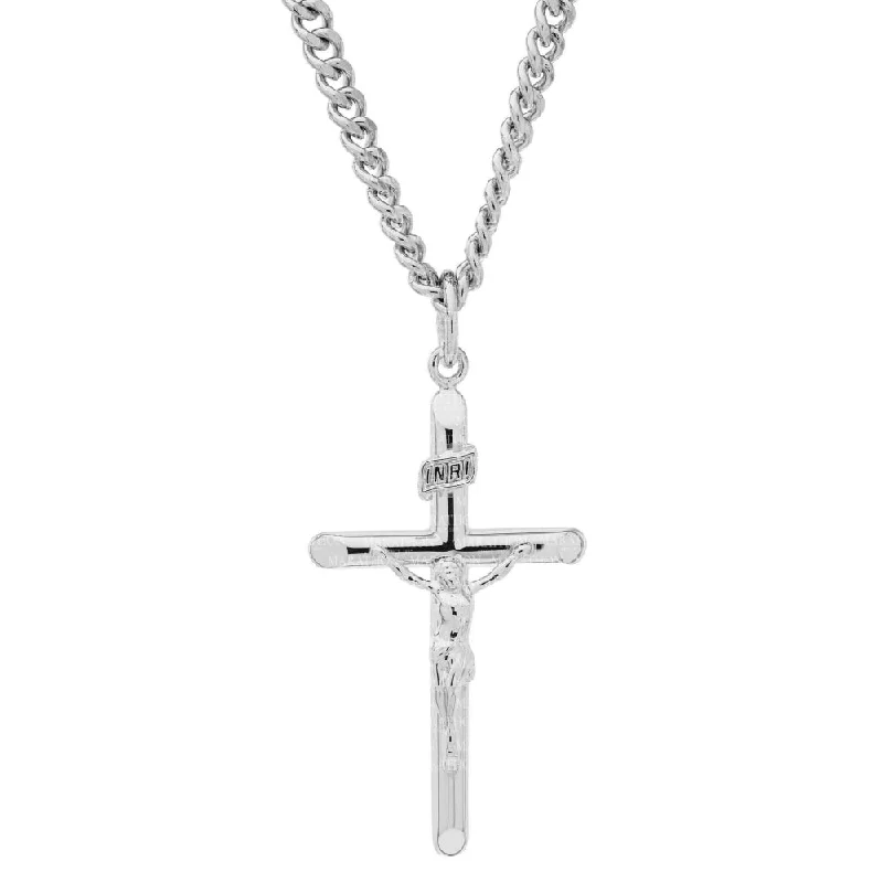 custom gold name necklace Sterling Silver Crucifix Pendant Necklace