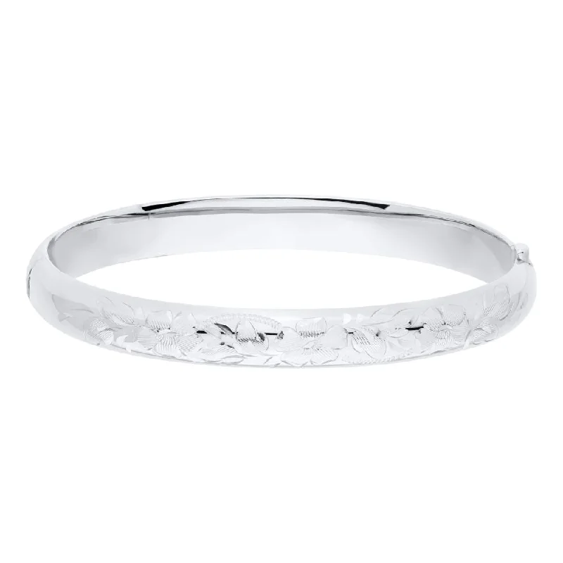 unique zodiac constellation necklace Sterling Silver Floral Engraved Bangle Bracelet unique zodiac constellation necklace Sterling Silver Floral Engraved Bangle Bracelet
