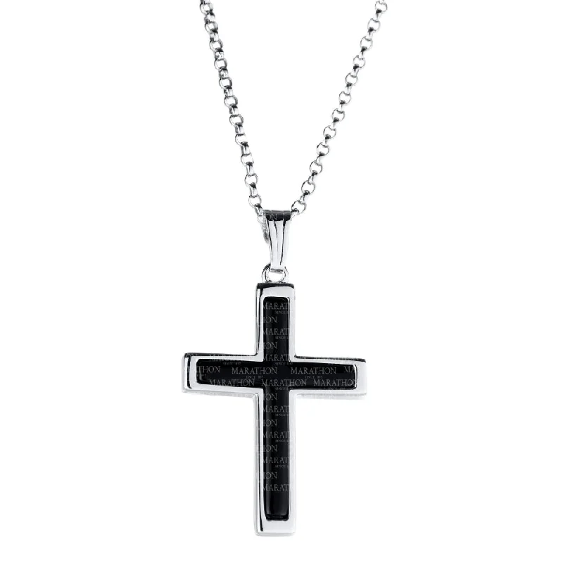 natural garnet gemstone ring Sterling Silver & Onyx Cross Pendant Necklace