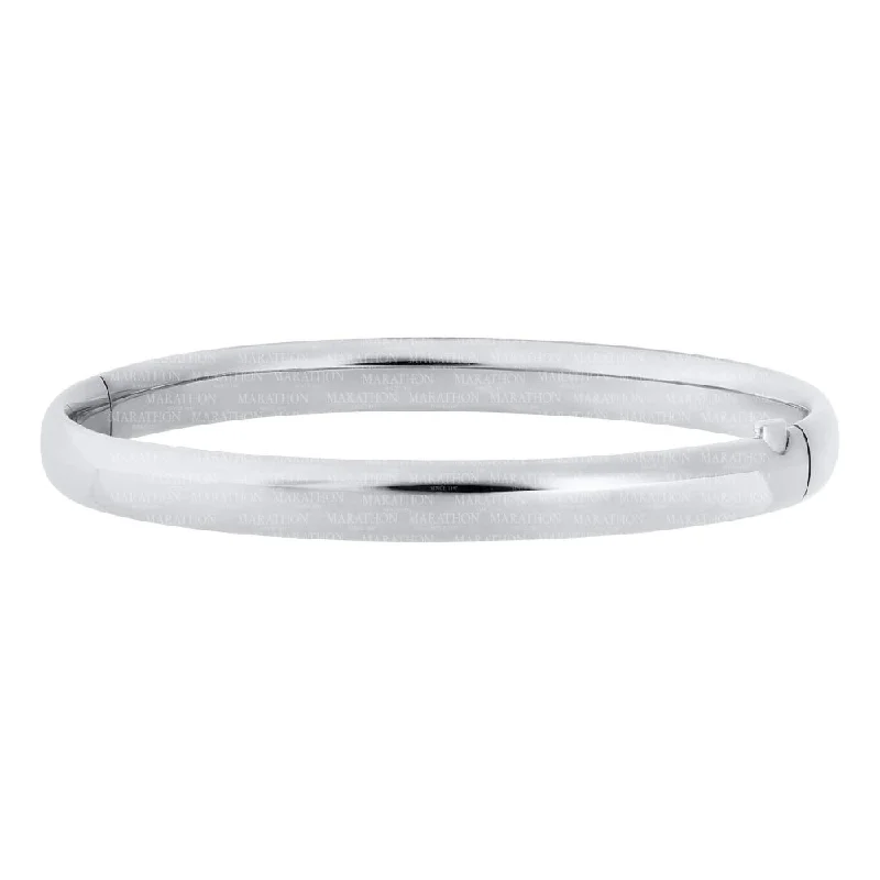 personalized couple’s keychain pendant Sterling Silver Polished Bangle Bracelet