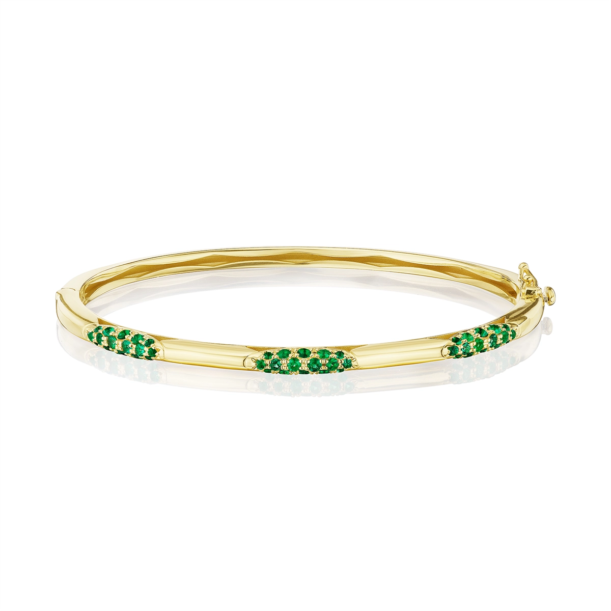 dainty beaded stretch bracelet Tacori 18K Yellow Gold Emerald Bracelet