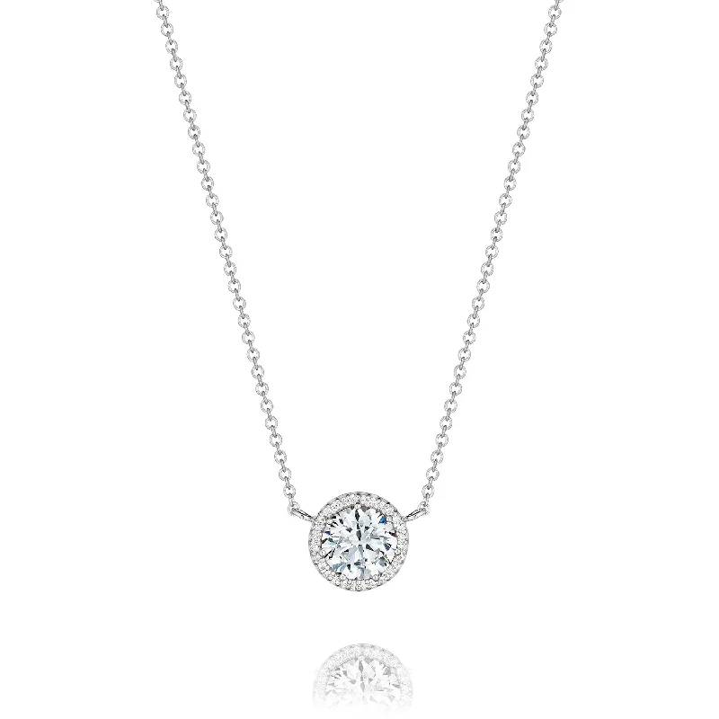 double-layered choker necklace Tacori Bloom Diamond Necklace 14kt White Gold