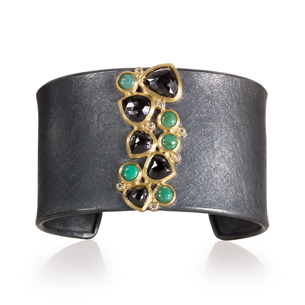 dainty gold anchor bracelet Todd Reed One of a Kind Sterling Silver Wide Cuff with 18K Yellow Gold Bezel Set Turquoise and White and Black Diamonds dainty gold anchor bracelet Todd Reed One of a Kind Sterling Silver Wide Cuff with 18K Yellow Gold Bezel Set Turquoise and White and Black Diamonds