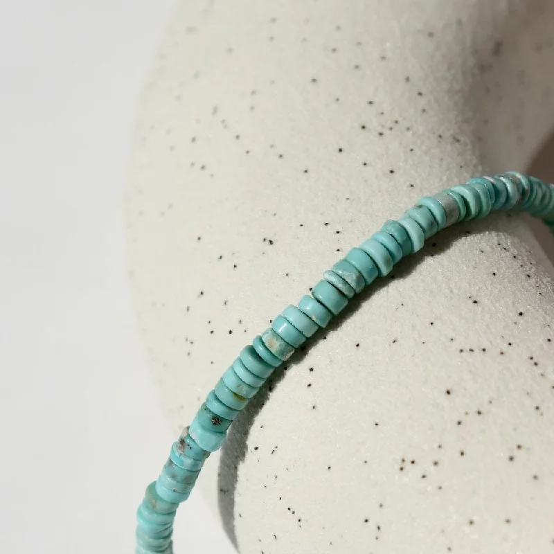 dainty feather charm necklace Turquoise Beaded Bracelet