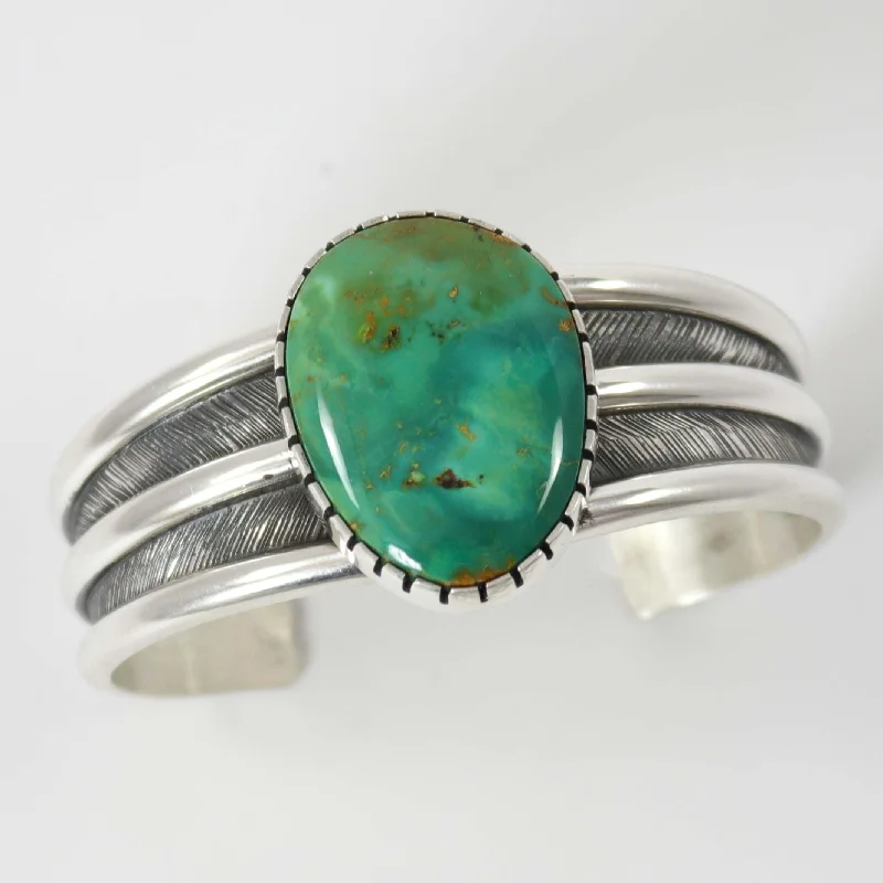 dainty gold chain ring Turquoise Mountain Cuff
