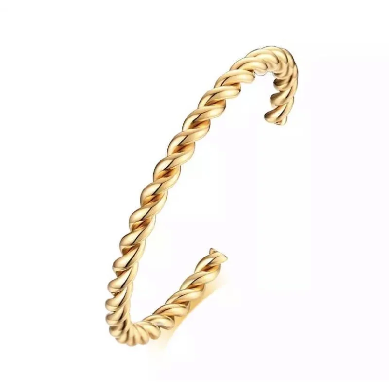 minimalist horseshoe necklace gold Twist Cuff