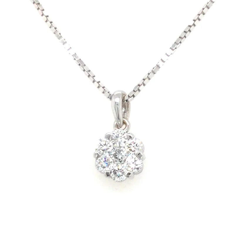infinity necklace with birthstones 14K/18K White Natural Diamond 20 inch Necklace