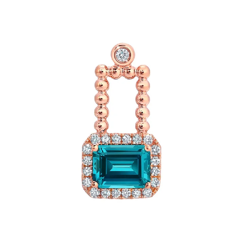 minimalist crystal quartz ring 14K Rose Chatham Paraiba Spinel and Lab Grown Diamond Pendant minimalist crystal quartz ring 14K Rose Chatham Paraiba Spinel and Lab Grown Diamond Pendant