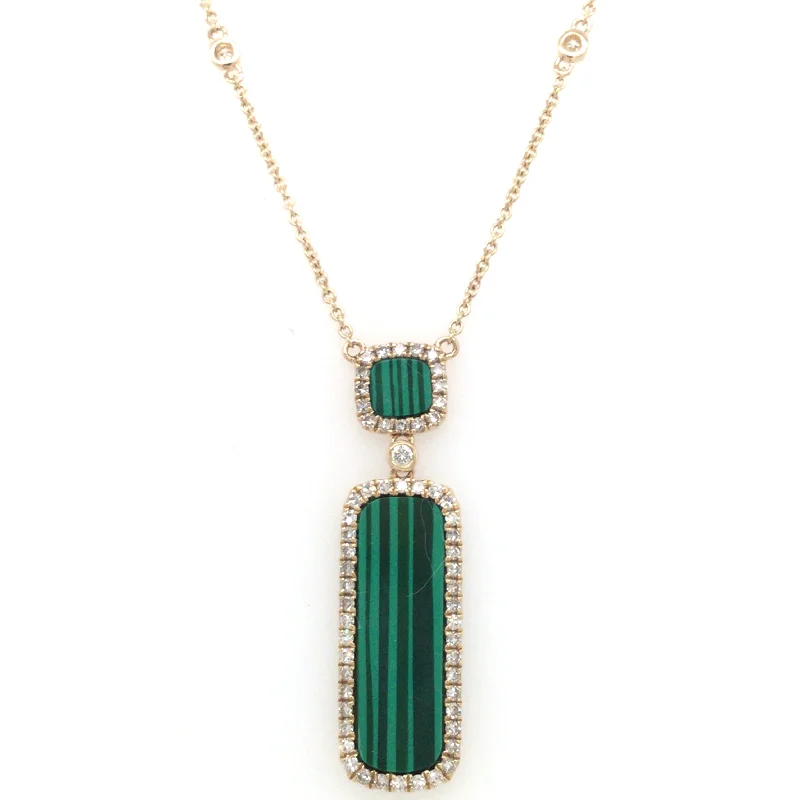 aquamarine birthstone necklace March 14K Yellow Malachite and Natural Diamond 18 inch Necklace aquamarine birthstone necklace March 14K Yellow Malachite and Natural Diamond 18 inch Necklace