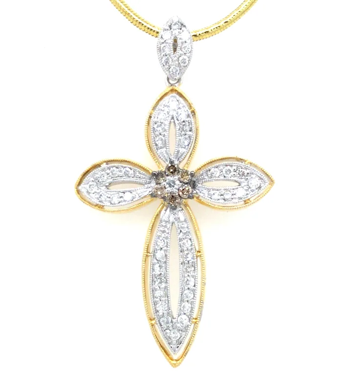 rose gold anklet chain 14K Yellow & White Natural Diamond 18 inch Necklace