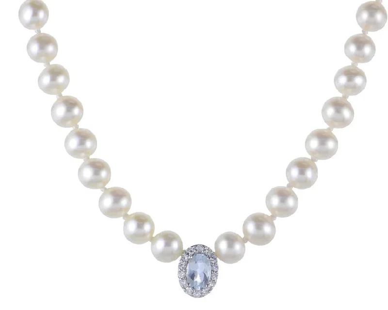 rose quartz bracelet healing 16 inch Fresh Water Pearl, Aquamarine and Natural Diamond Necklace with 14K White Clasp rose quartz bracelet healing 16 inch Fresh Water Pearl, Aquamarine and Natural Diamond Necklace with 14K White Clasp