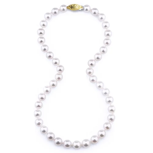 handcrafted filigree ring silver 18 inch 7-7.5 mm Cultured Akoya Pearl Strand with 14K Yellow Clasp handcrafted filigree ring silver 18 inch 7-7.5 mm Cultured Akoya Pearl Strand with 14K Yellow Clasp