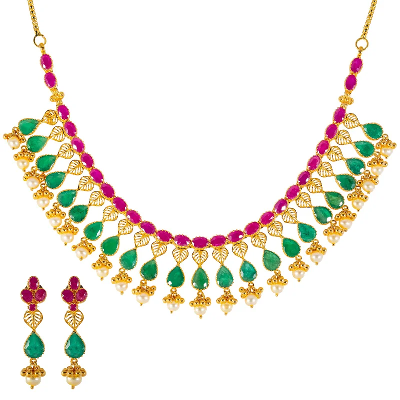 vintage platinum wedding band 22k Antique Gold, Emerald & Ruby Temple Necklace Set (90.3gm) vintage platinum wedding band 22k Antique Gold, Emerald & Ruby Temple Necklace Set (90.3gm)